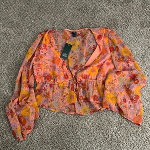 NWT Wild Fable Sheer Top